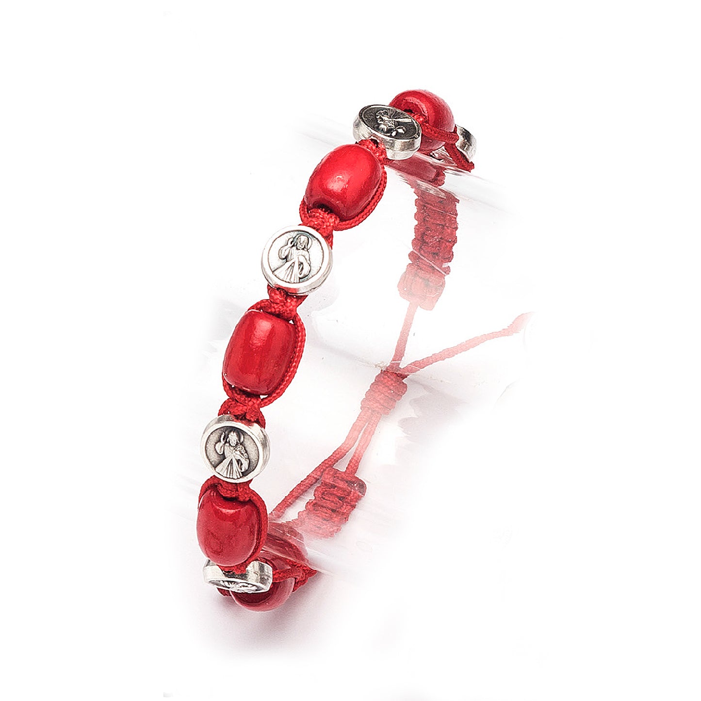 Bracciale Divina Misericordia Rosso