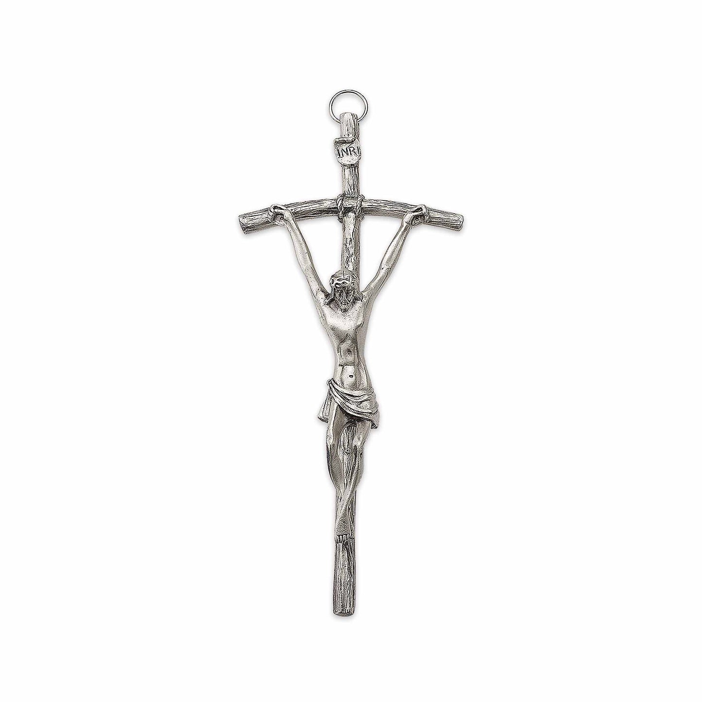 Crucifijo de pared de metal de estilo pastoral