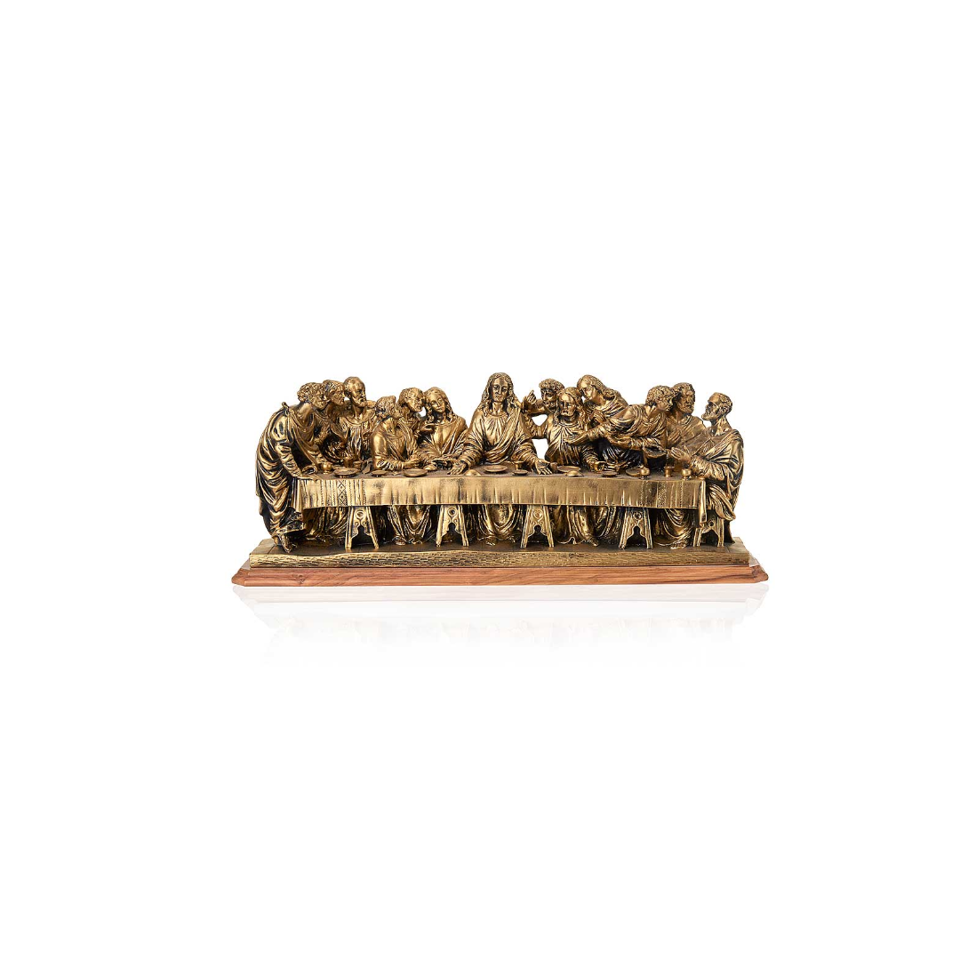 Statue of The Last Supper in Resin Color Bronze 1 1/4 x 8 1/4 x 2