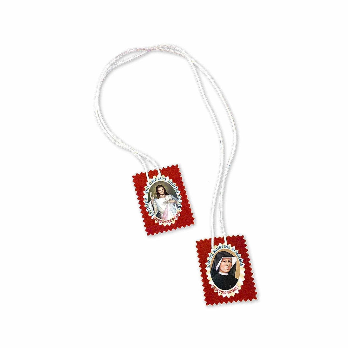 Red Scapular of the Divine Mercy and Saint Faustina