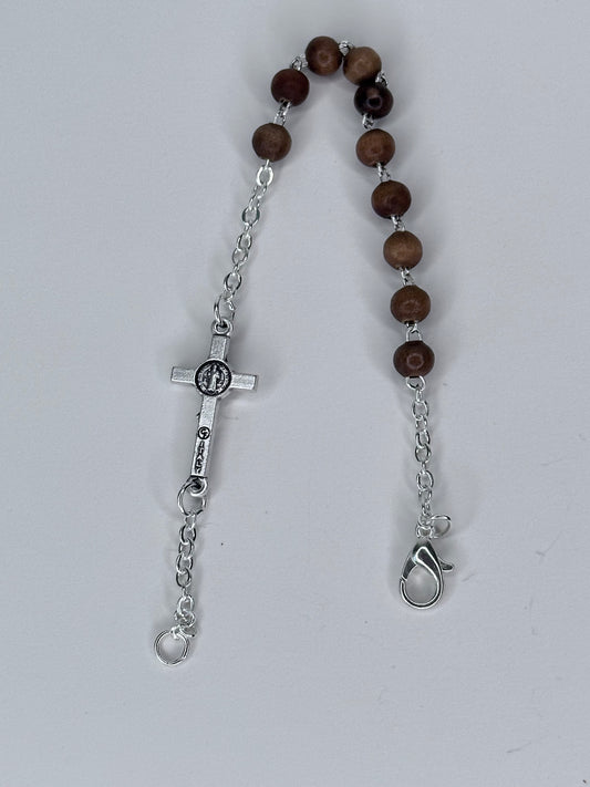 Pulsera San Benito Cuentas de madera de olivo