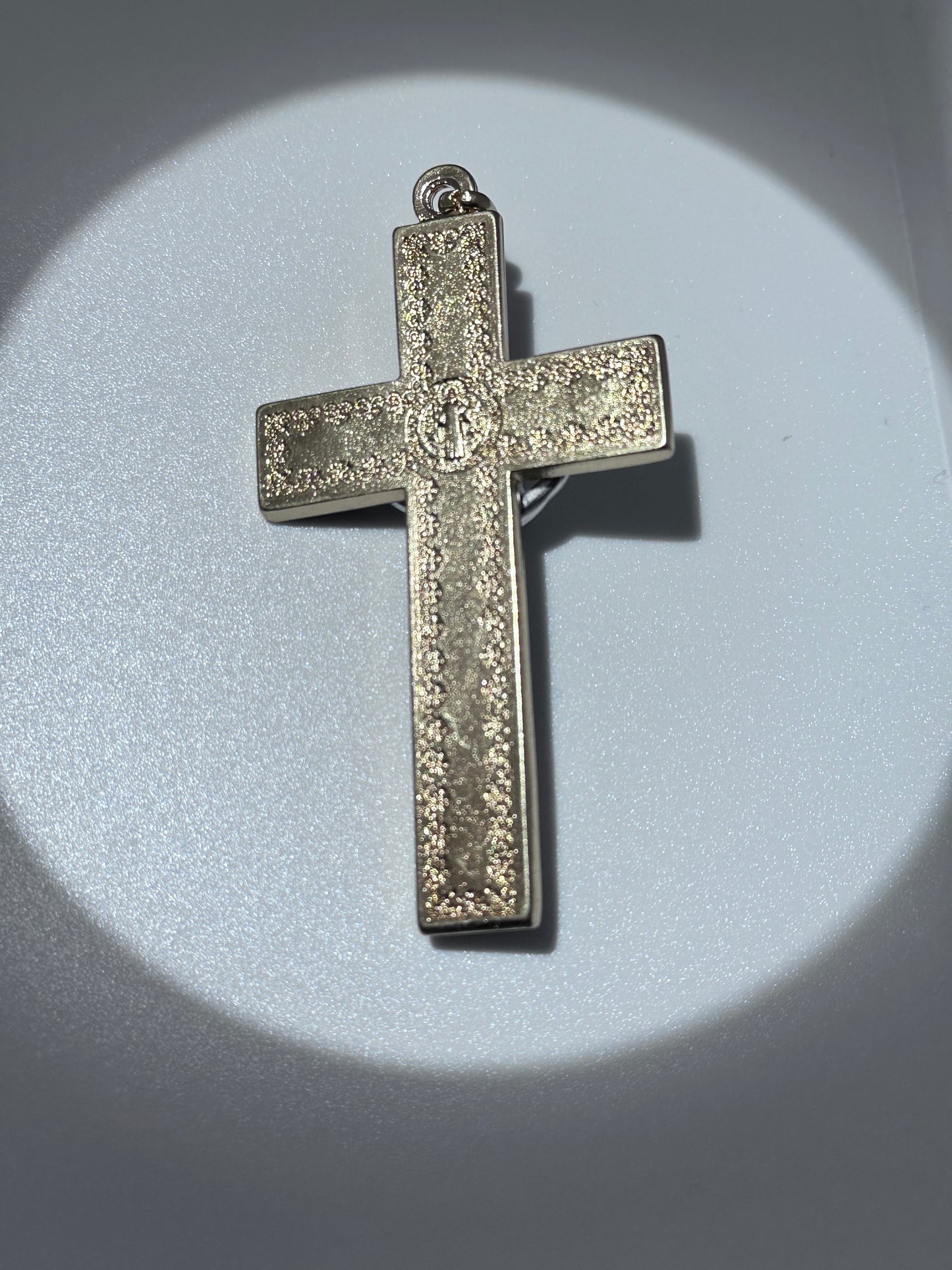 Crucifijo San Benito Color Dorado/Azul