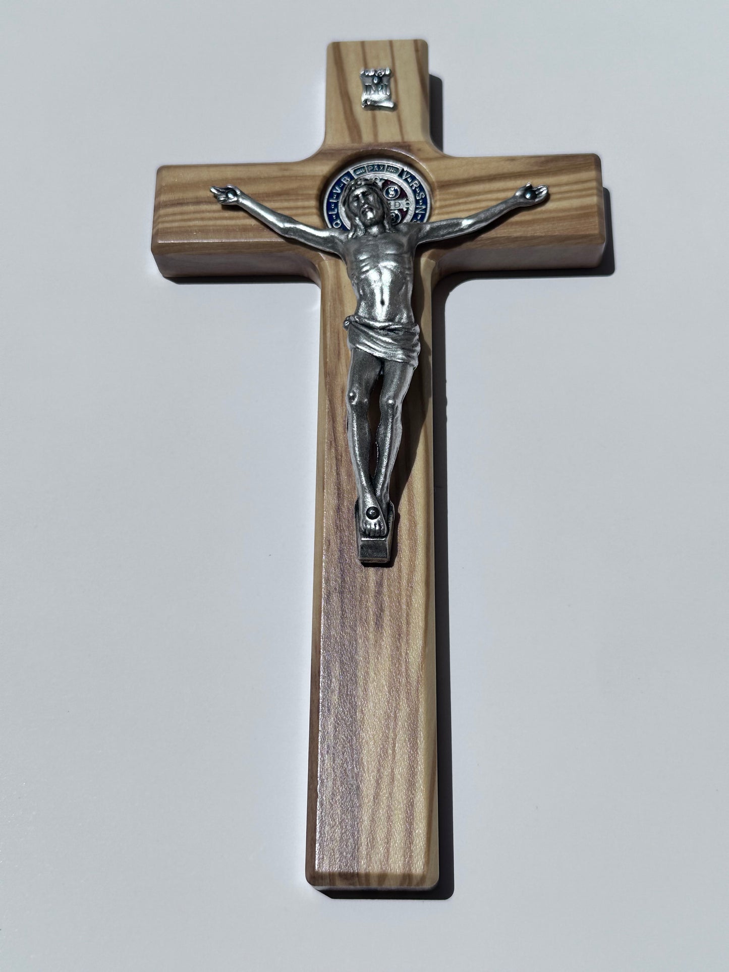 Saint Benedict Crucifix Olive Wood