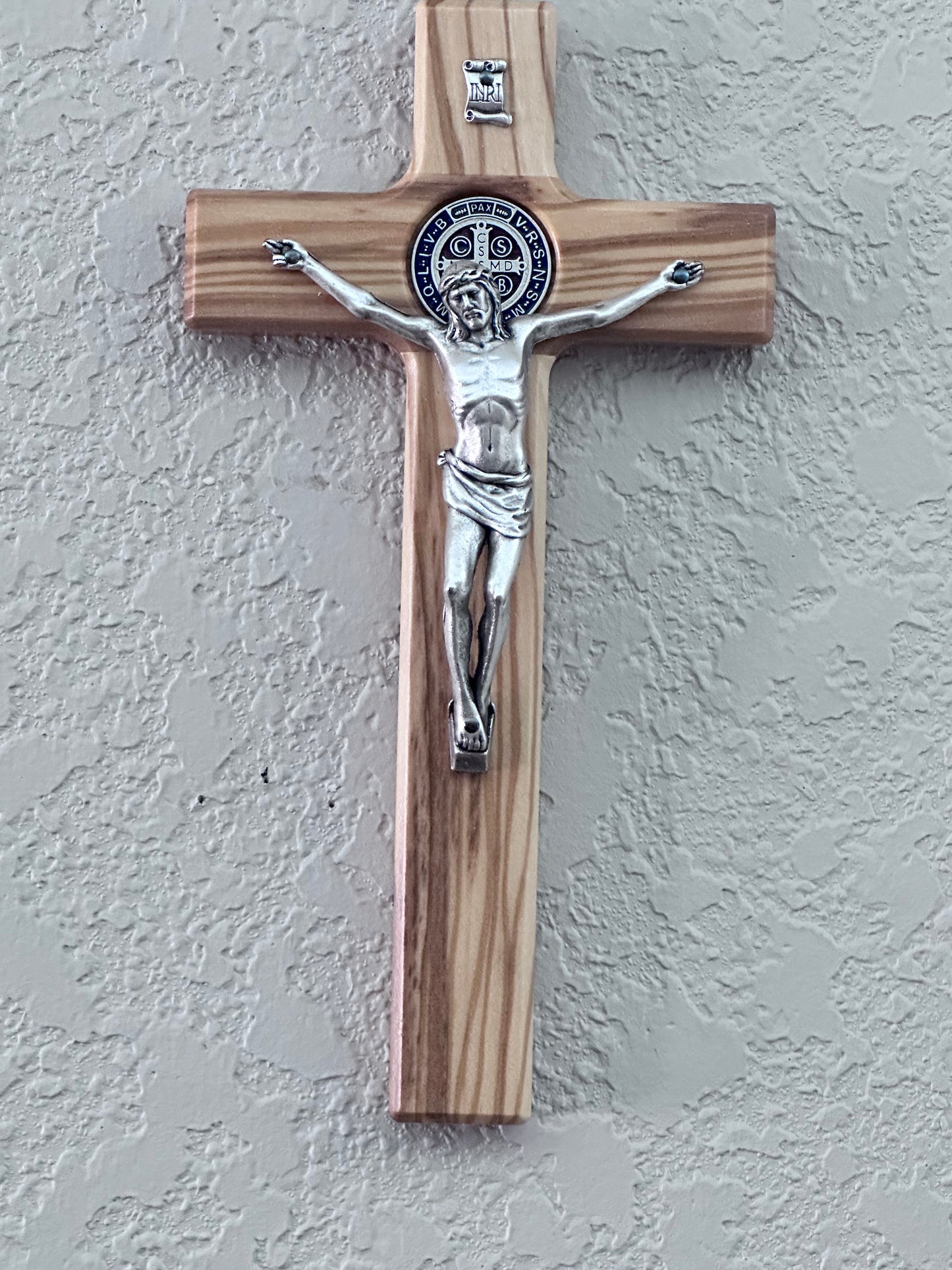 Saint Benedict Crucifix Olive Wood