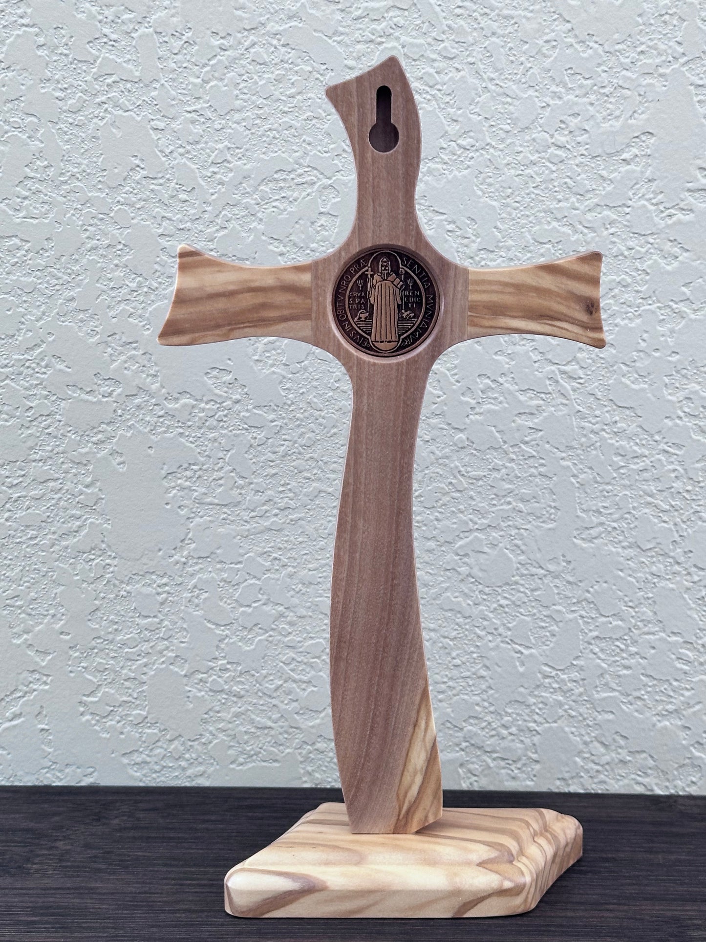 Saint Benedict Crucifix Made of Olive Wood