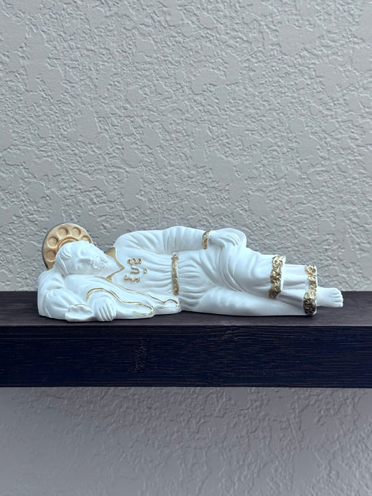 Estatua durmiente de San José de resina blanca de 8,2 pulgadas