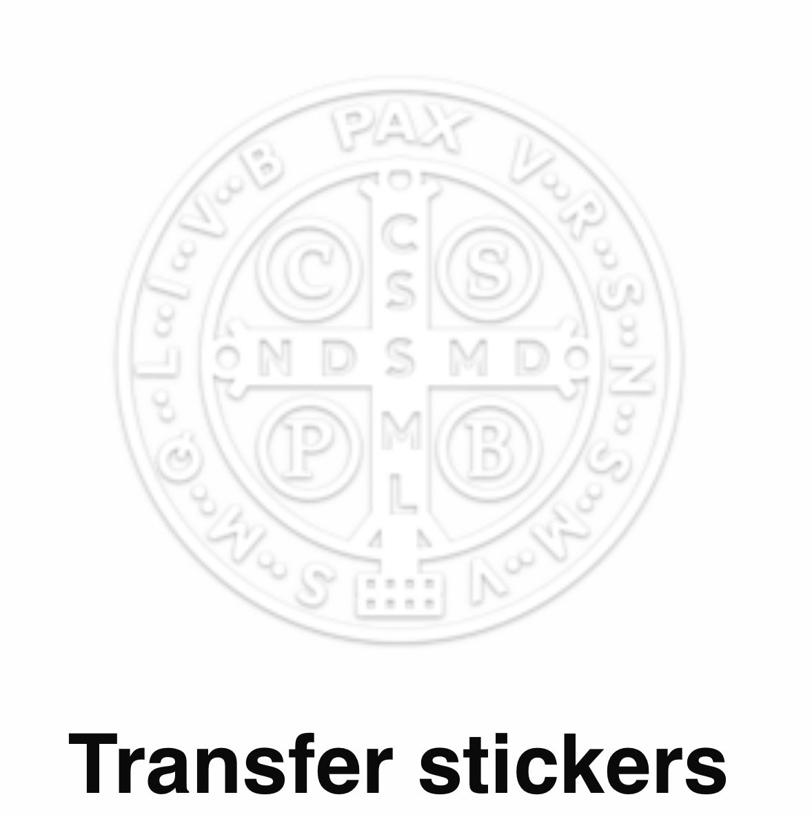 Adhesivo de transferencia de la medalla de San Benito