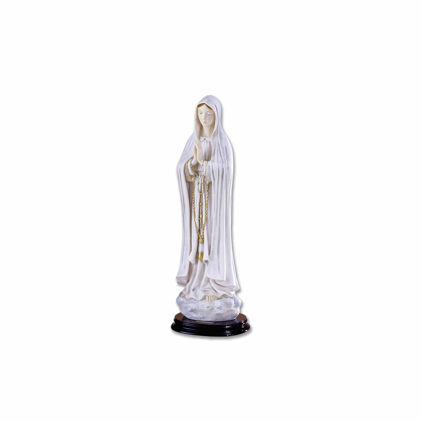 Statua della Madonna di Fatima realizzata in polvere di marmo 7,8 pollici