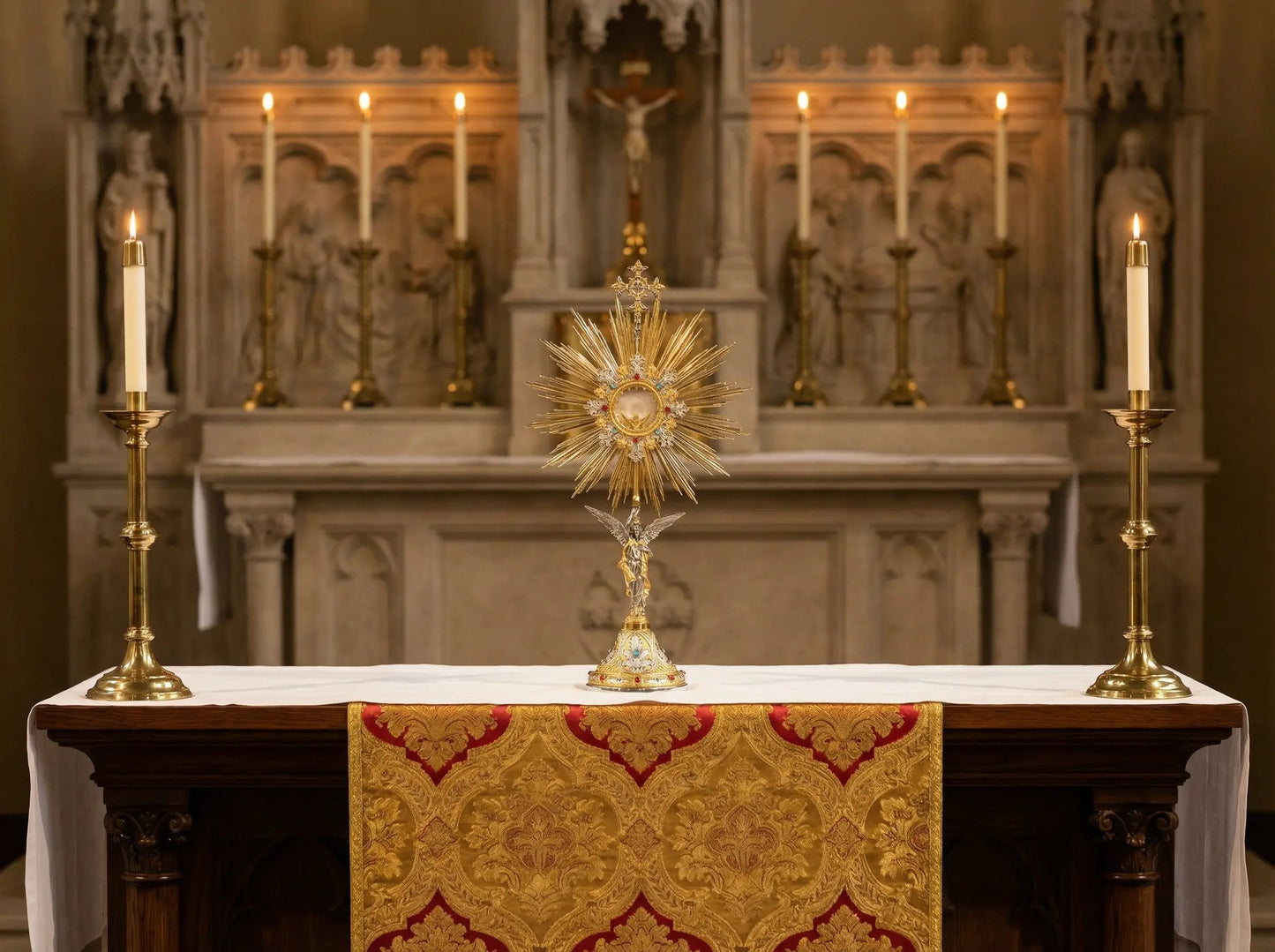 Monstrance with Crucifix and Angels
