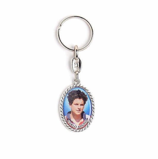 Keychain with Resin image of Carlo Acutis