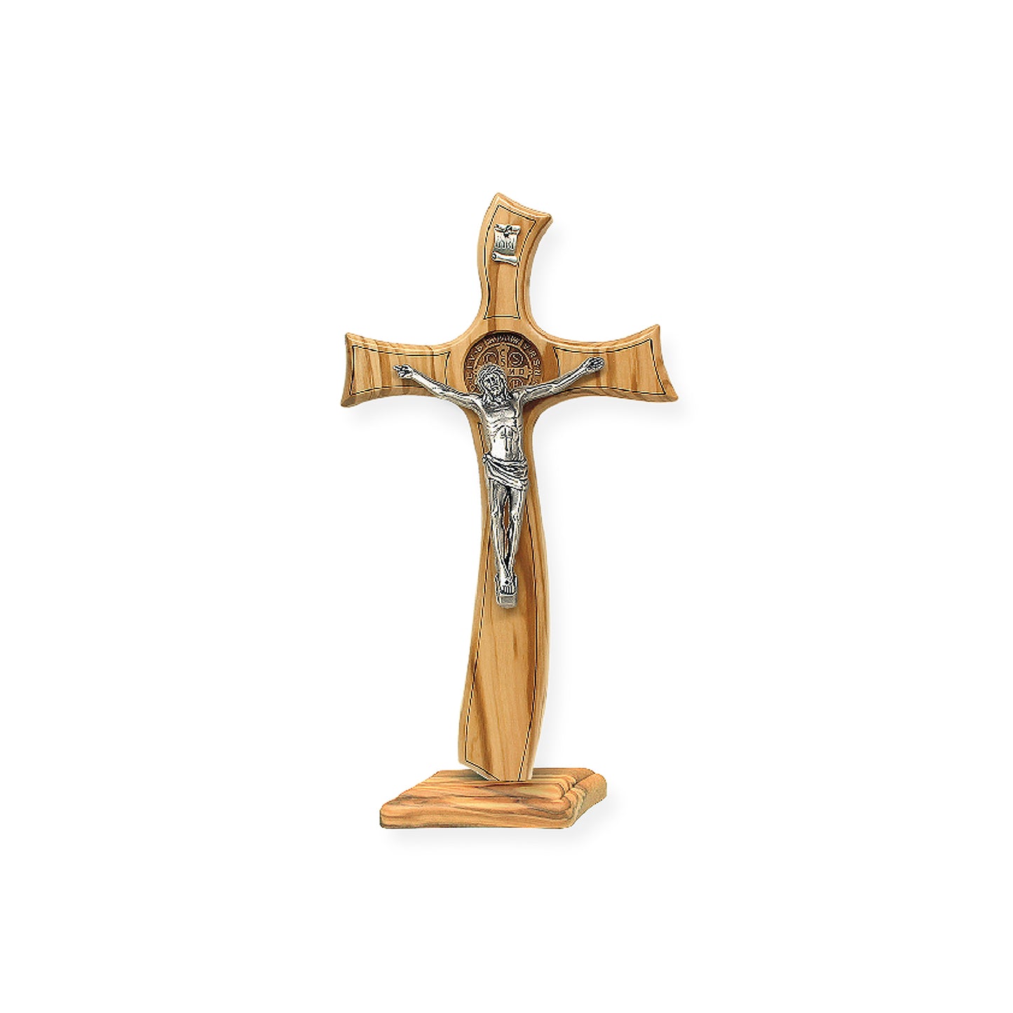 Saint Benedict Crucifix Made of Olive Wood