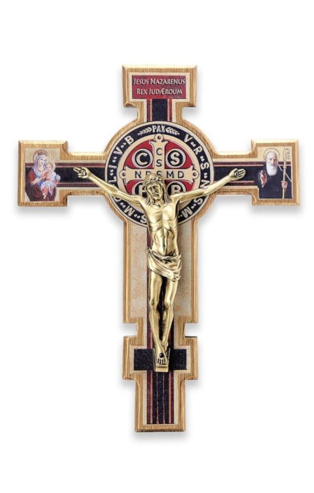 Saint Benedict Crucifix Size: 11x8 inches
