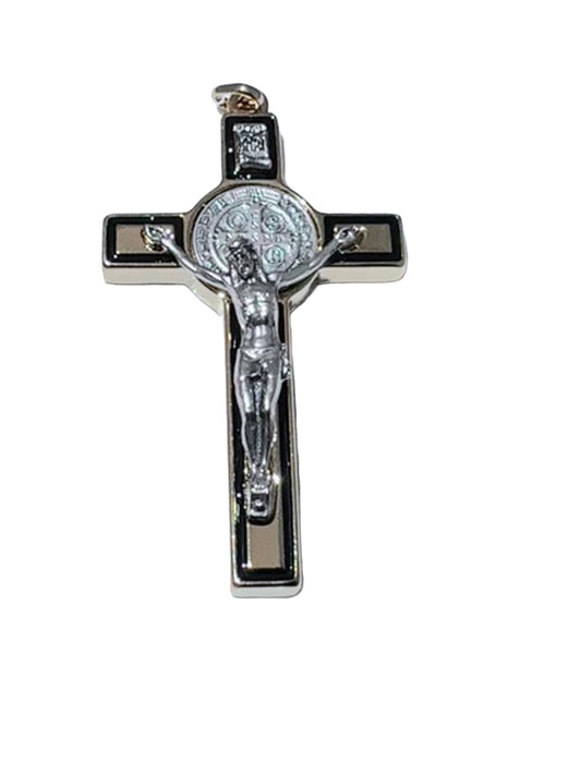 Crucifijo de San Benito Color Dorado/Negro 3 pulgadas