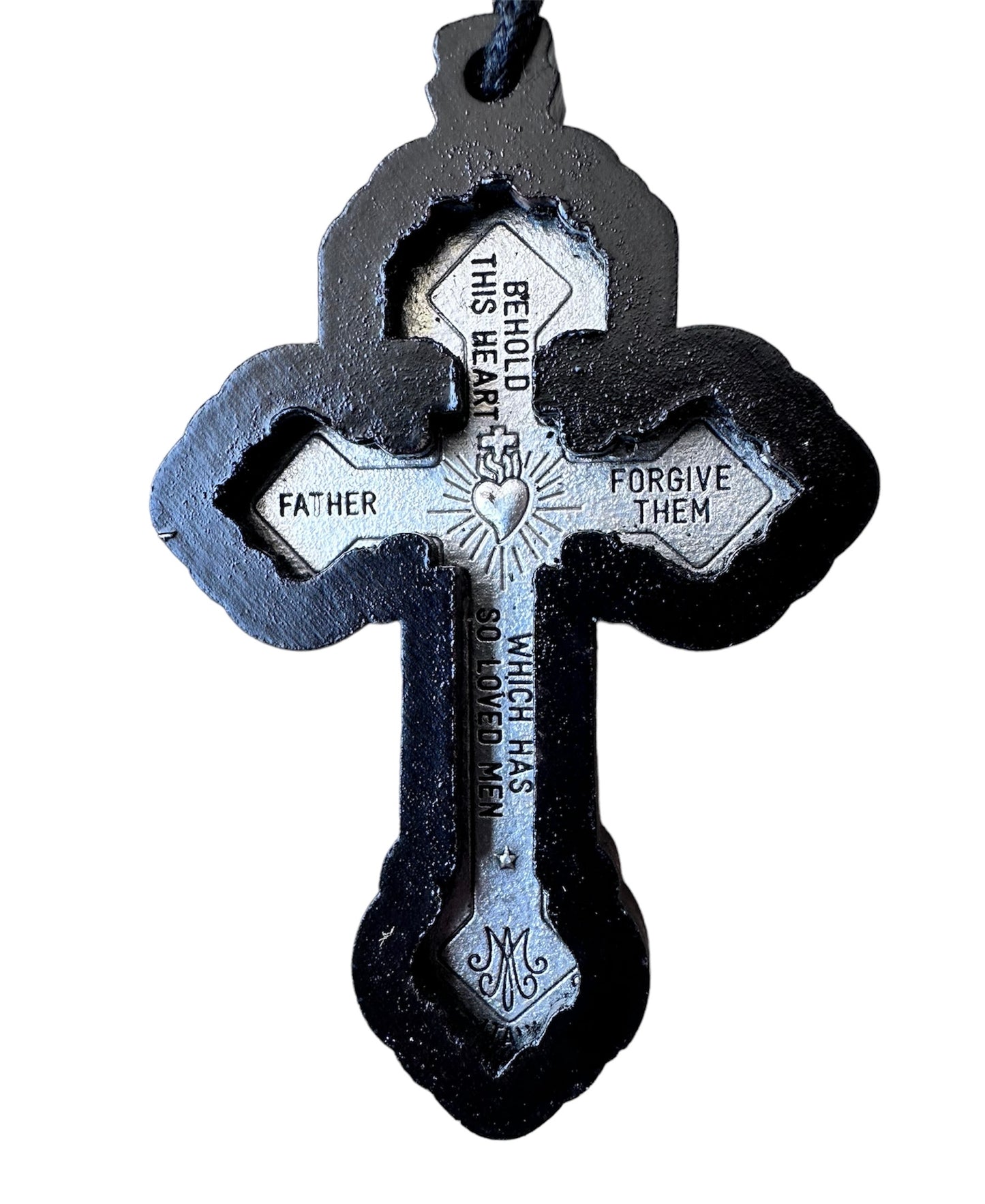 Collar Crucifijo El Perdón Madera De Olivo