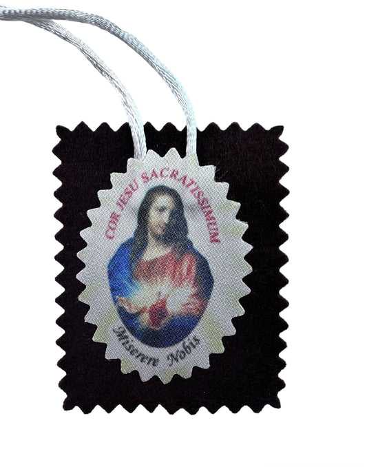 Escapulario El Sagrado Corazón de Jesús y la imagen de La Virgen del Carmen