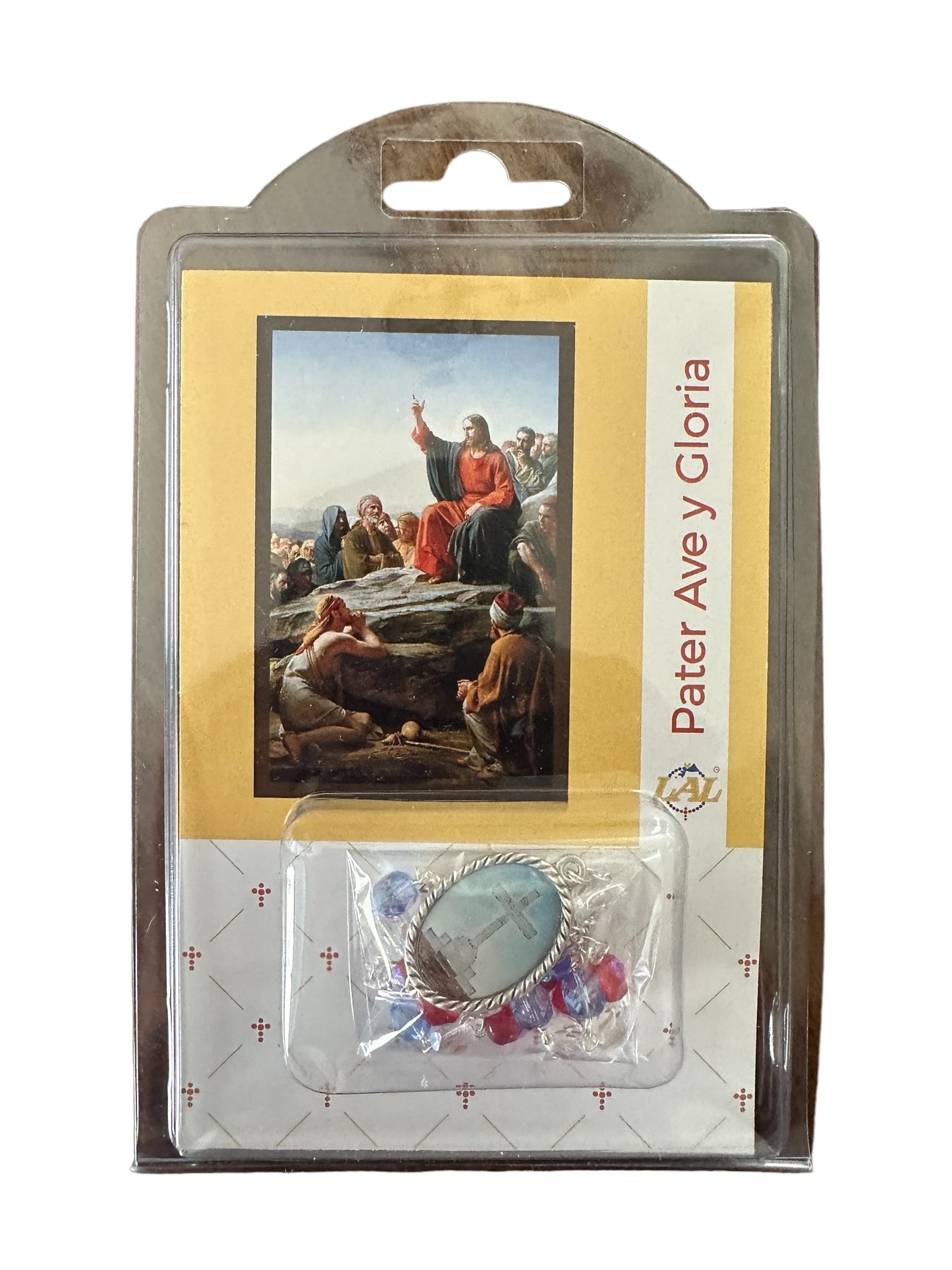 Pater Ave and Glory semi-crystal rosary