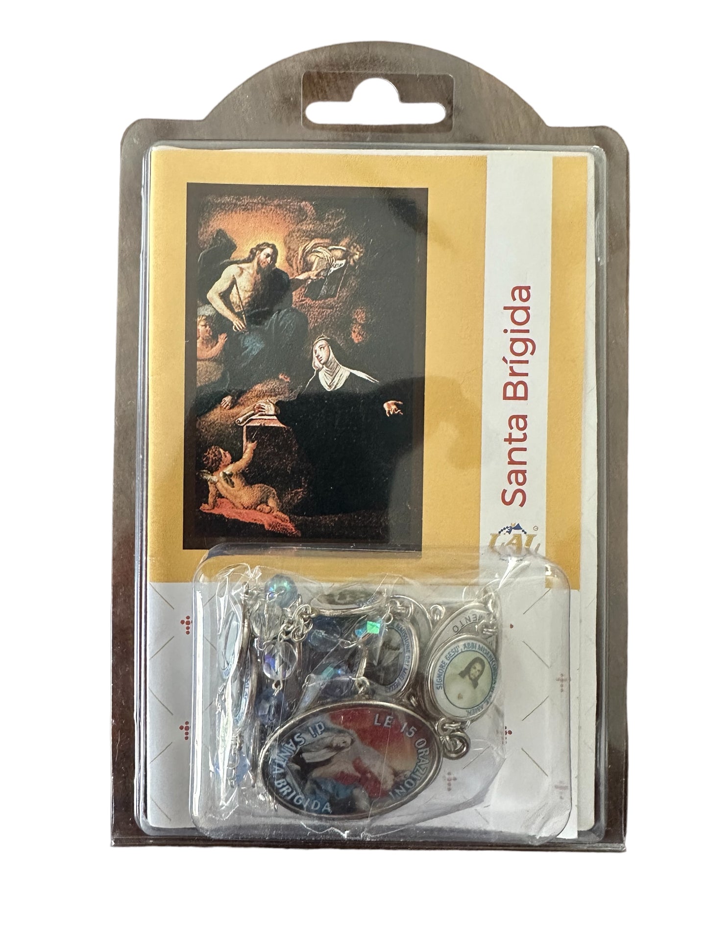 Rosario di Santa Brigida con grani di cristallo di 15 preghiere