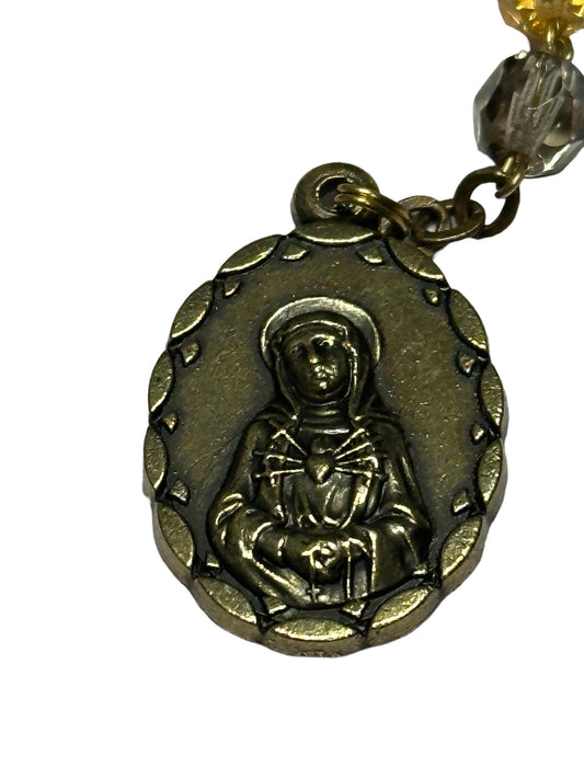 Rosario Devocional de los 7 Dolores de la Virgen María +tarjeta