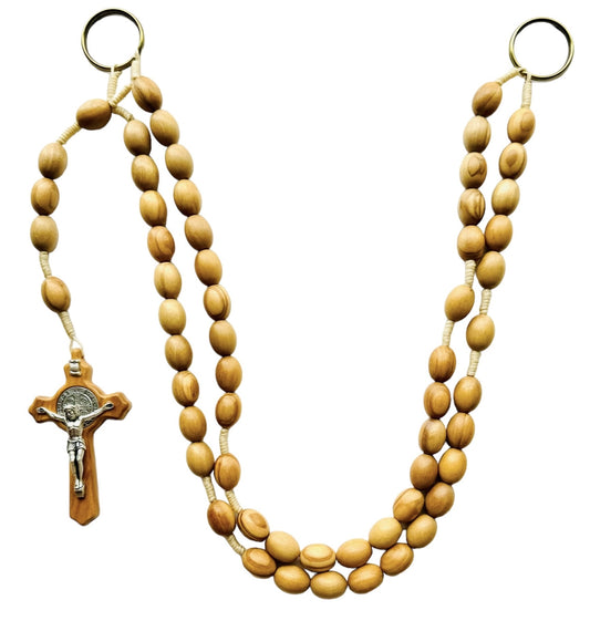 Rosario di San Benedetto ABITO CINTURA Legno di Olivo mm12