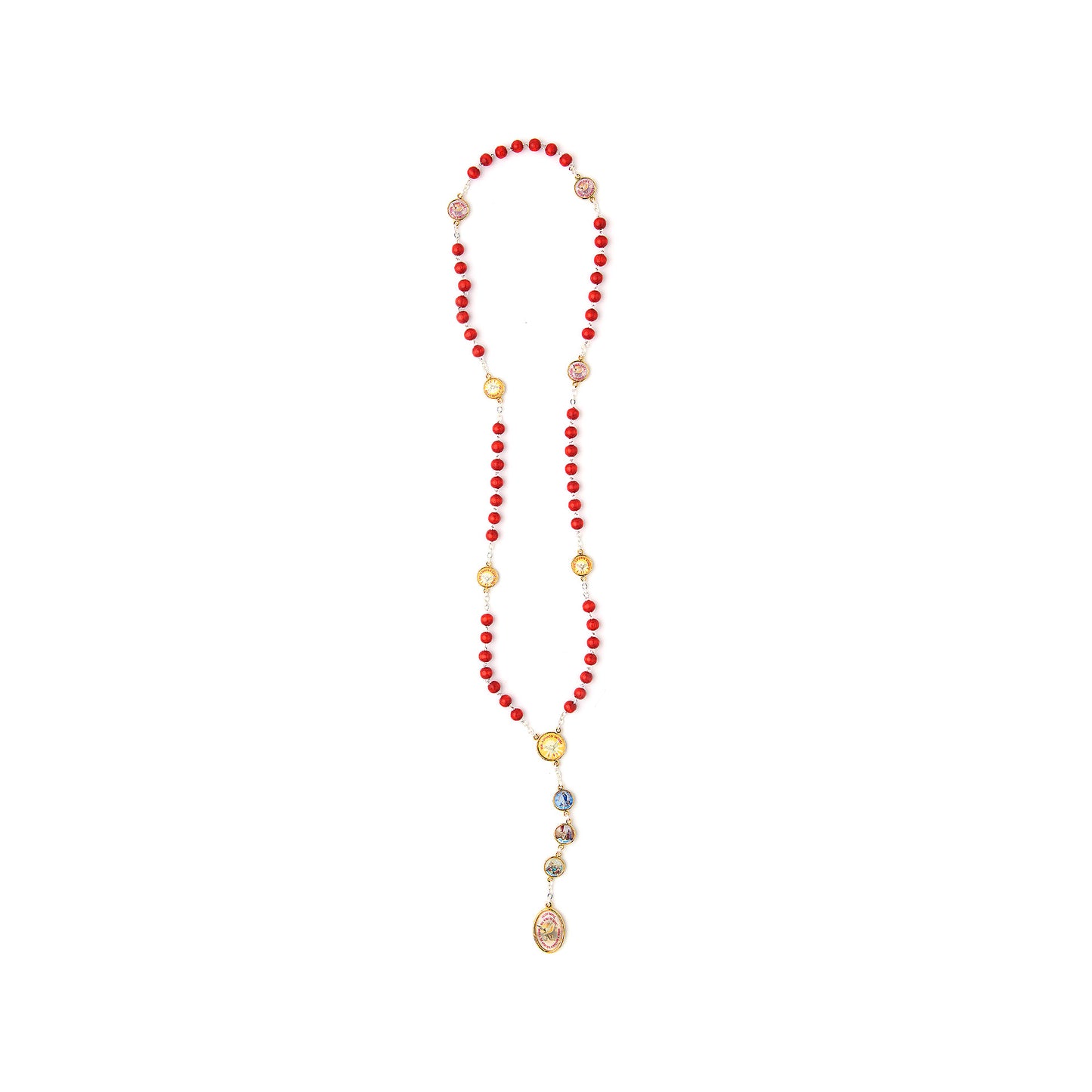 Rosary of the 7 Gifts of the Holy Spirit with wooden beads