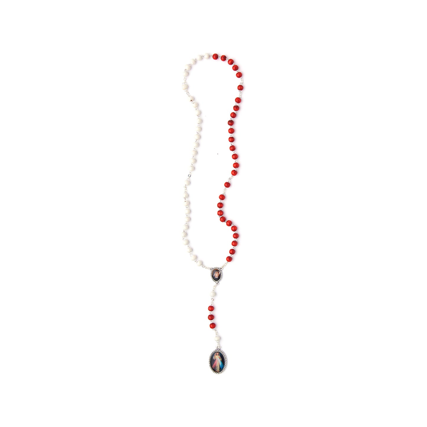 Rosary of Divine Mercy with wooden beads