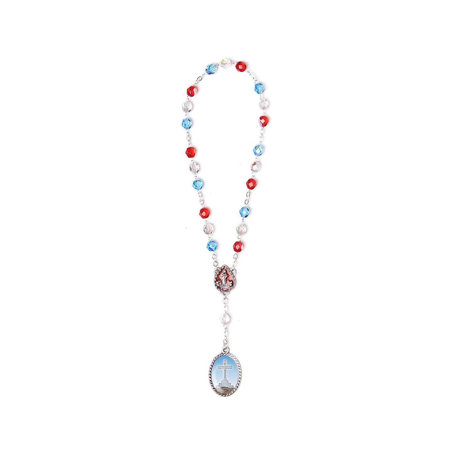 Pater Ave and Glory semi-crystal rosary