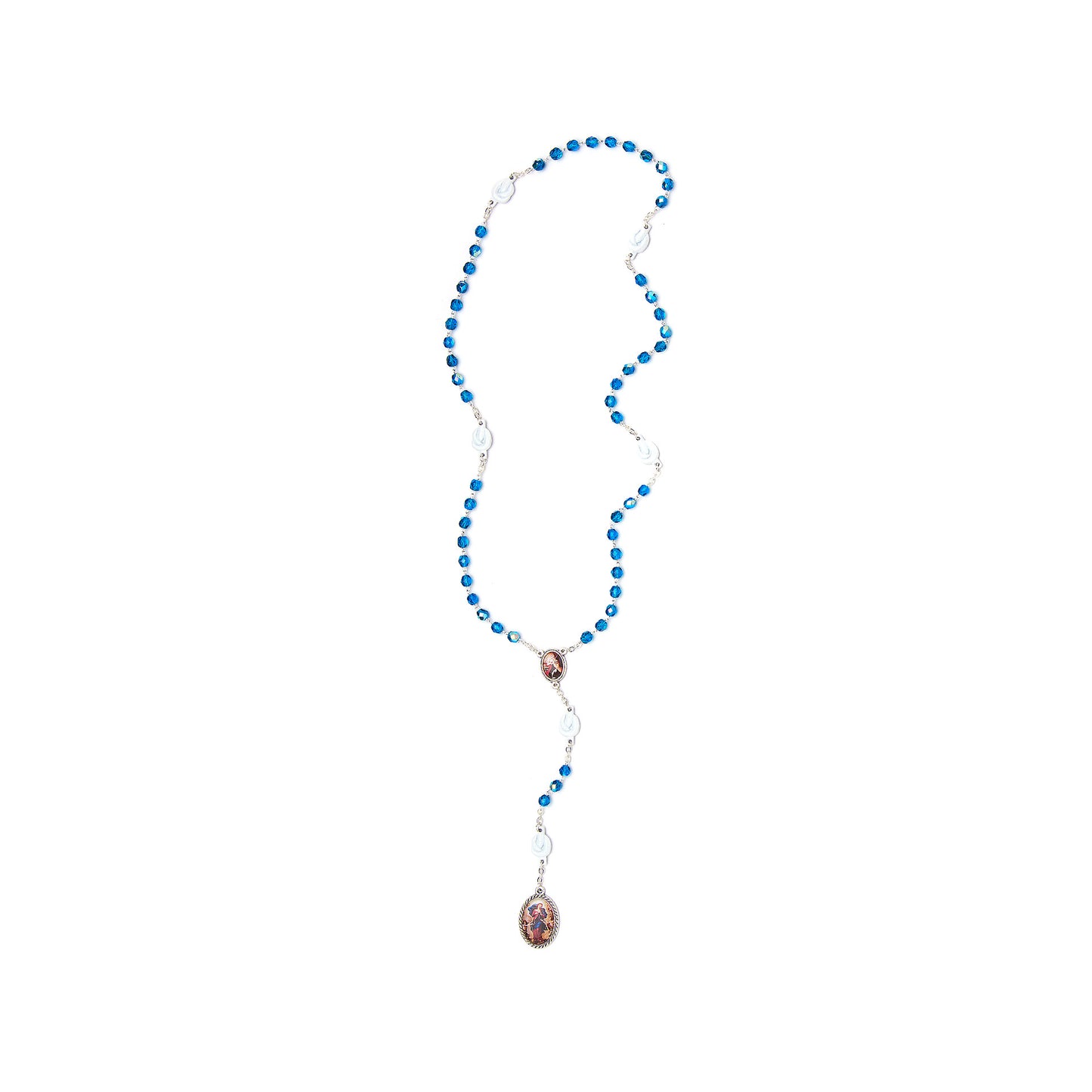 The Virgin Mary Undoer of Knots Rosary with Semi Crystal Beads