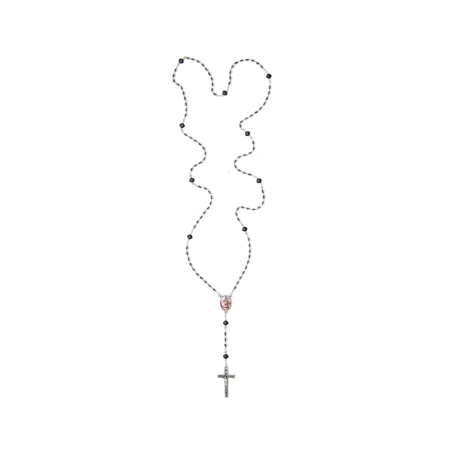Rosary 100 Requiem (For the Souls in Purgatory) with Semi Crystal Beads