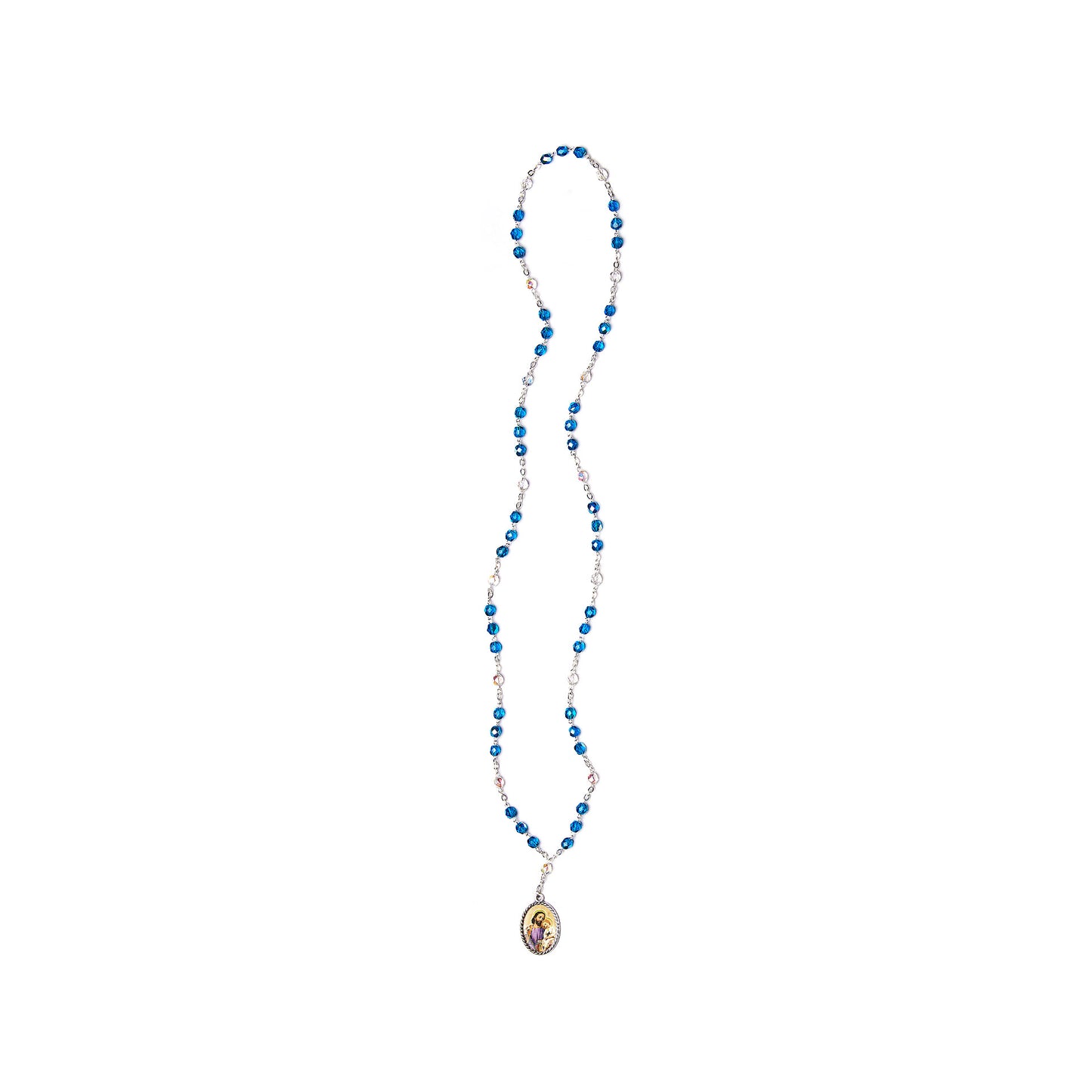 Saint Joseph Rosary with Semi Crystal Beads