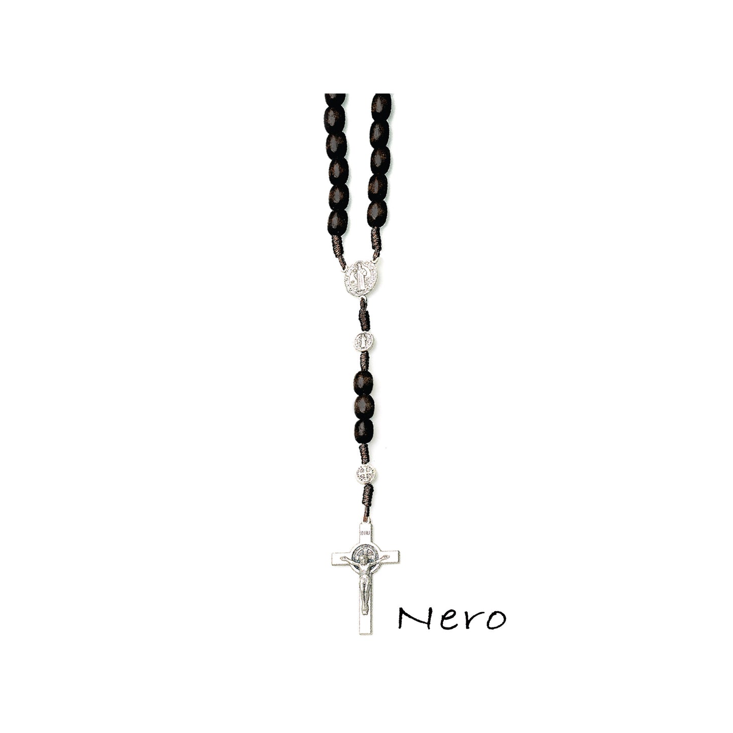 Saint Benedict Rosary Black wood