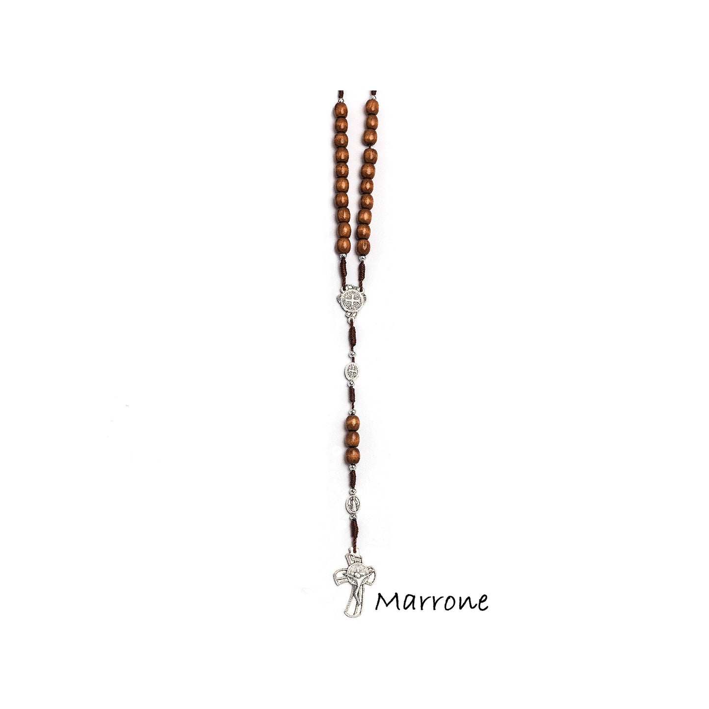 Saint Benedict Rosary Wood