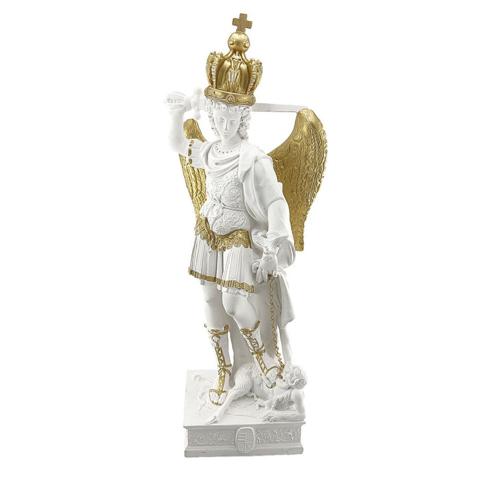 Statua in resina di San Michele Arcangelo "Sansovino" 8,2 pollici
