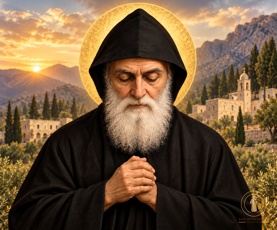 Saint Charbel Makhlouf, Maronite monk and hermit saint of Lebanon