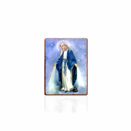 Wooden Plaque – Our Lady of the Miraculous Medal