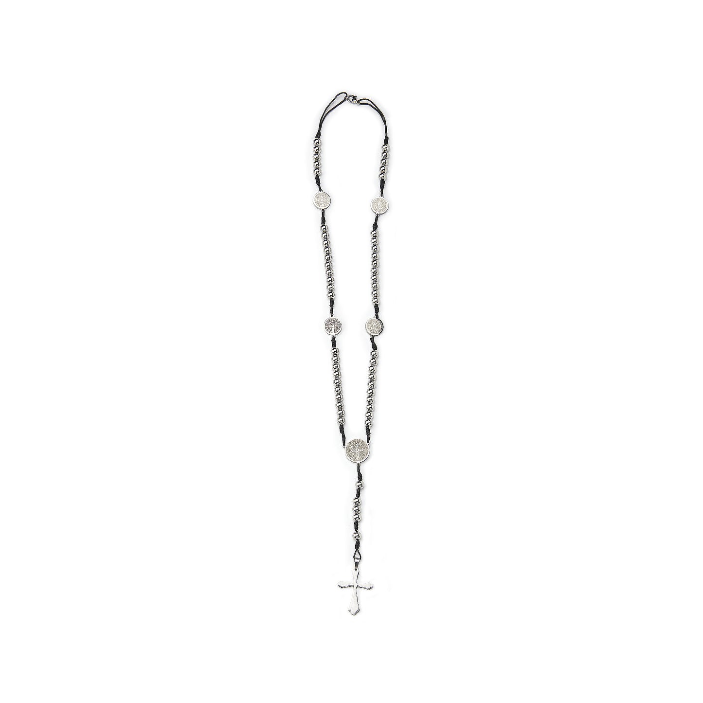 Collana Rosario di San Benedetto in Acciaio Inossidabile
