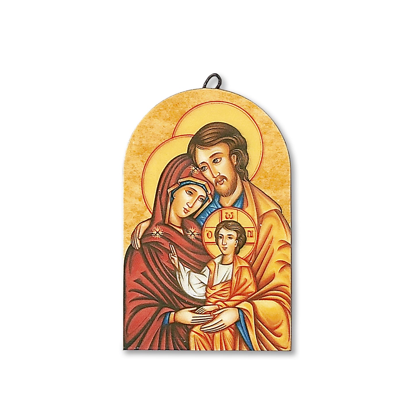 Tavola serigrafata in legno Sacra Famiglia misura 4X2,5