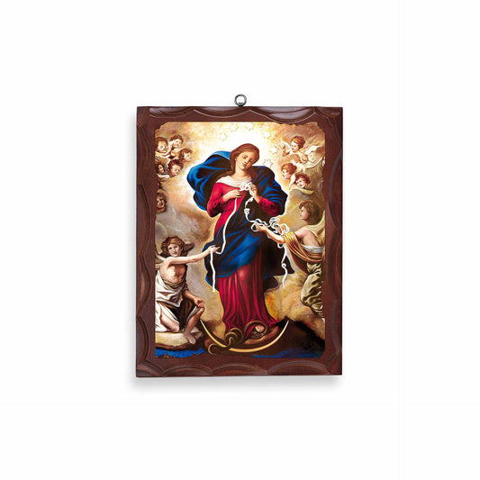 Wooden Plaque – Mary Undoer of Knots 11.81x8.81 Inches