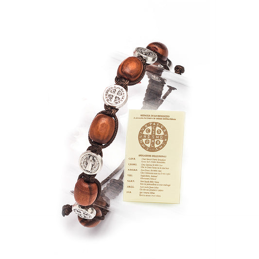 Bracciale San Benedetto Medaglia/legno