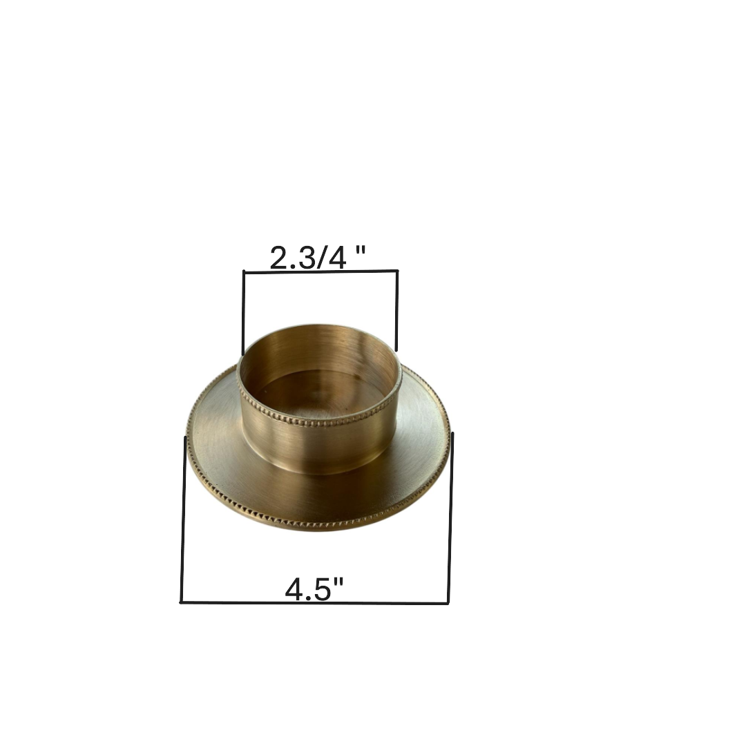 Portavelas de metal plateado – Hecho a mano en Alemania