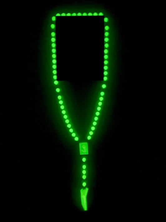 Fluorescent Wall Rosary with 1-inch Beads 85 inches in Circumference