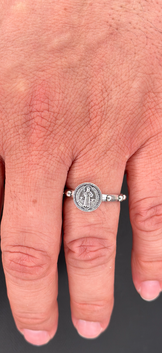SAINT BENEDICT ROSARY RING