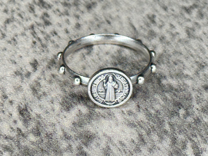 SAINT BENEDICT ROSARY RING