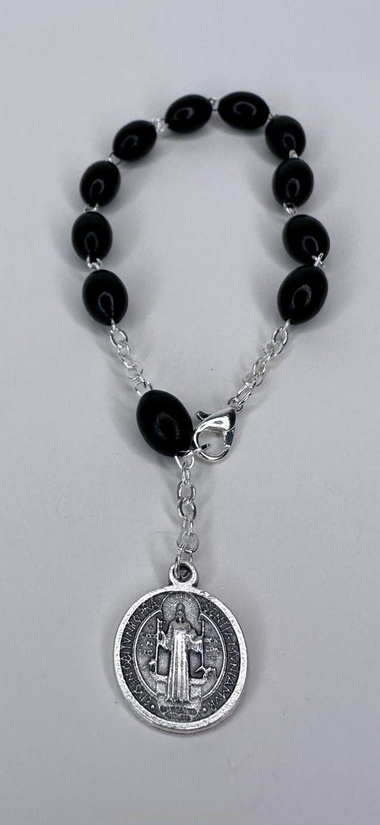 Bracciale Rosario San Benedetto Nero