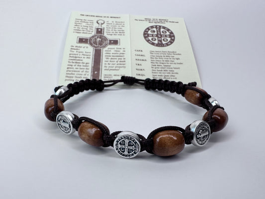 Bracciale San Benedetto Medaglia/legno