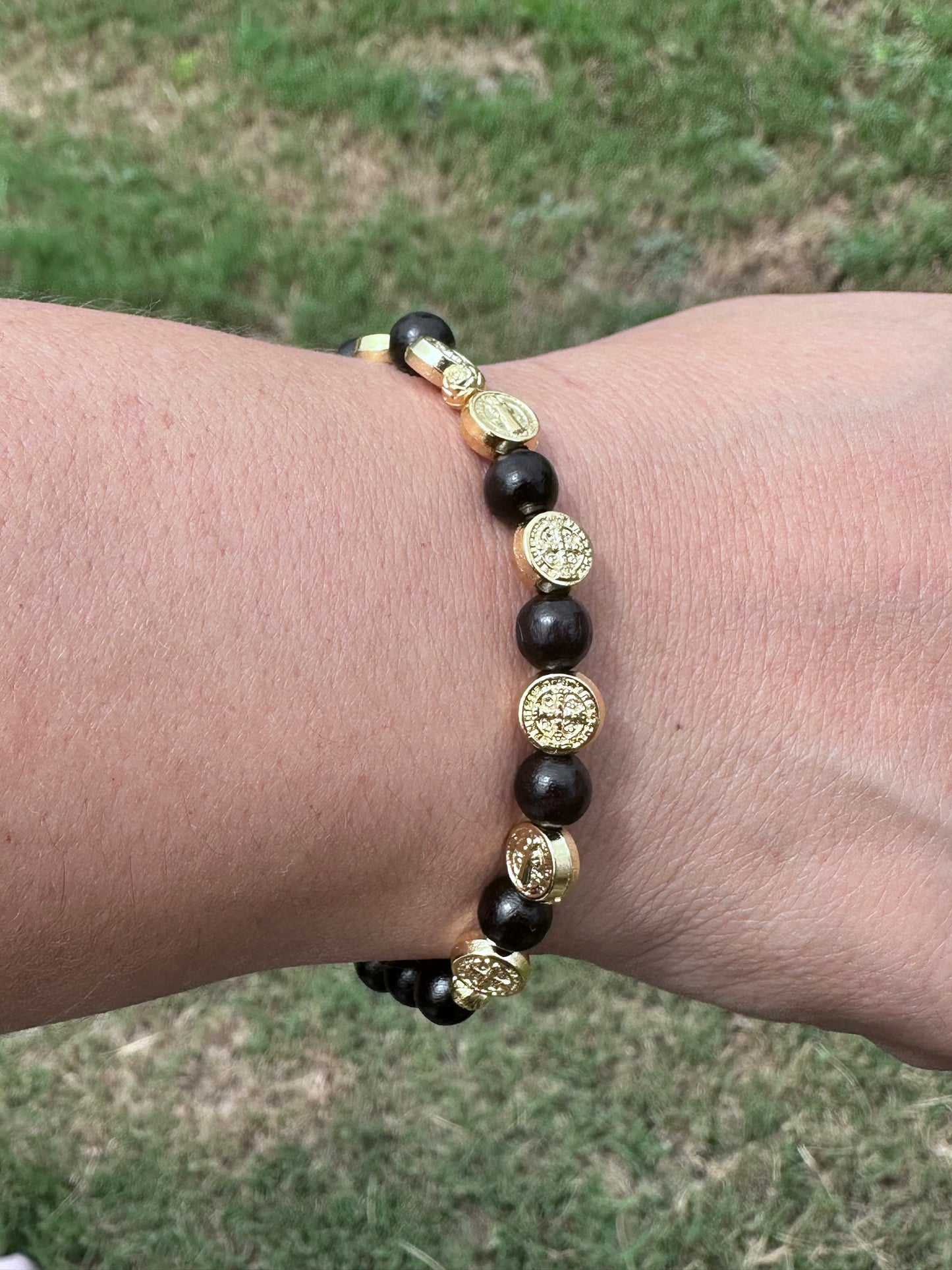 Saint Benedict bracelet Black Beads