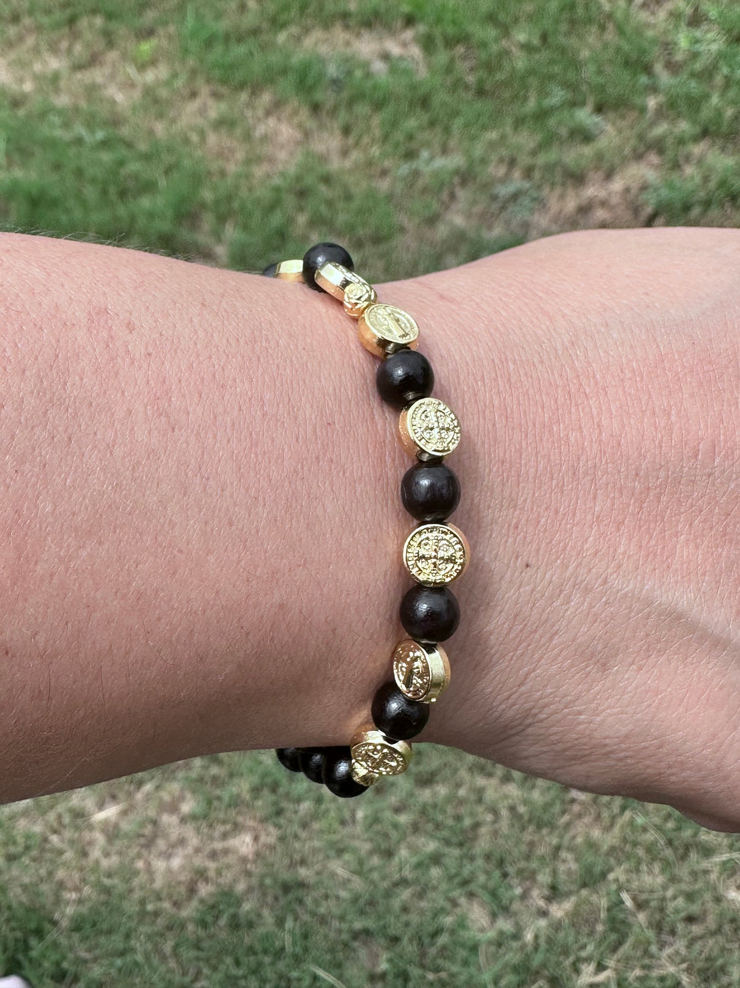 Bracciale San Benedetto Perline Nere 