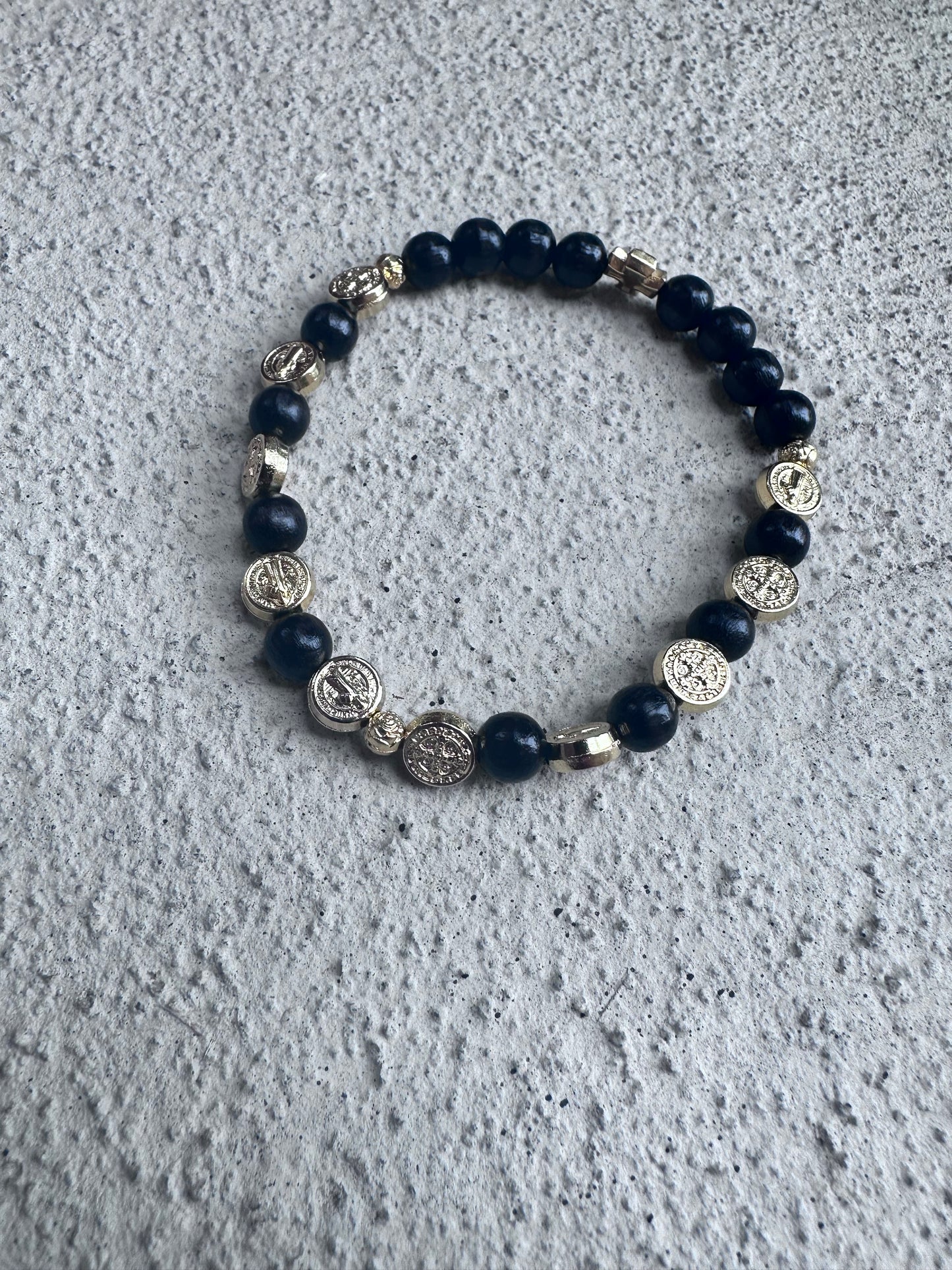 Saint Benedict bracelet Black Beads