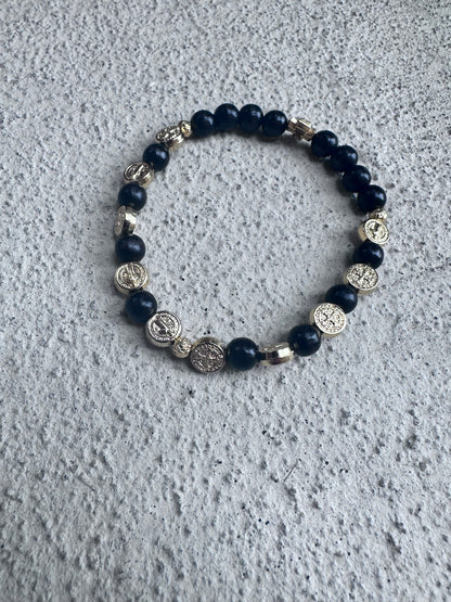 Bracciale San Benedetto Perline Nere 