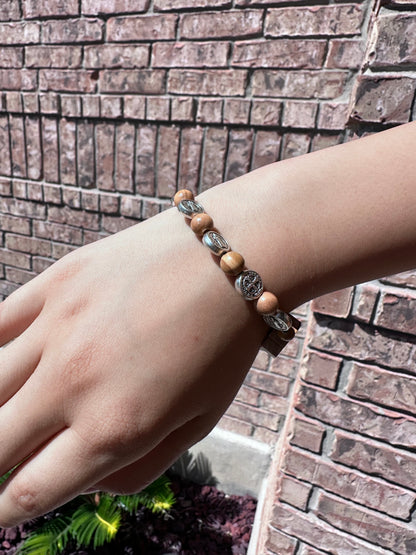 Pulsera San Benito Cuentas Madera
