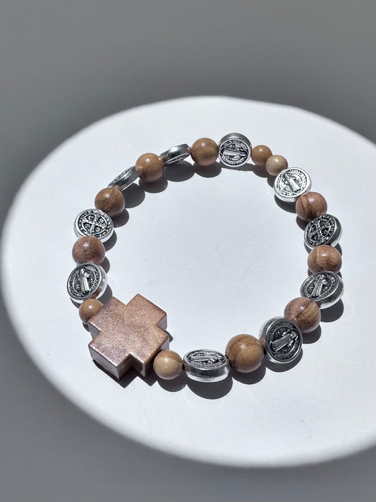 Bracciale San Benedetto Perline Di Legno